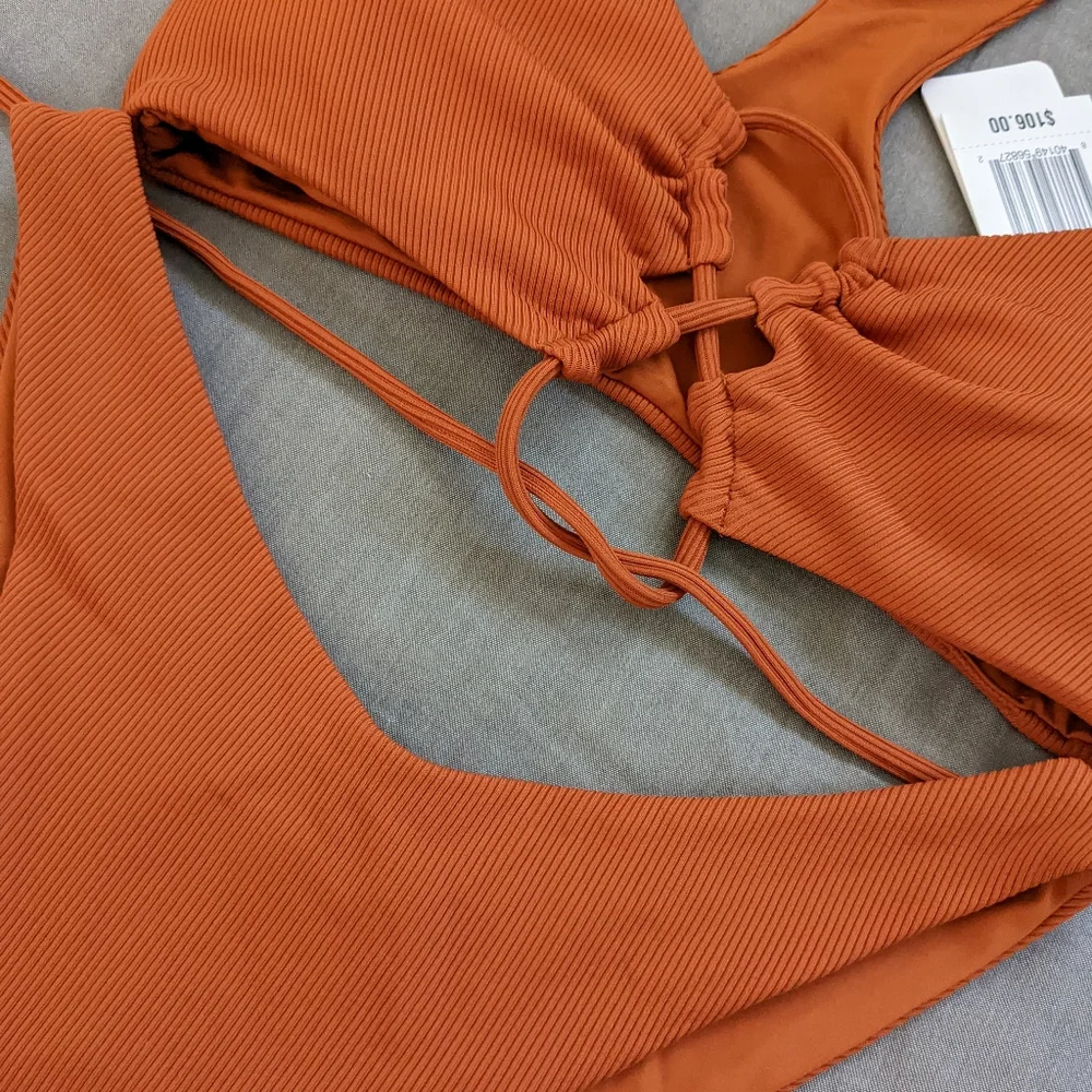 L*Space Dax Cabana Bikini Set Amber Ribbed